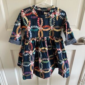 Pink Chicken NY Olive Dress in Blues Quilt Size 3Y